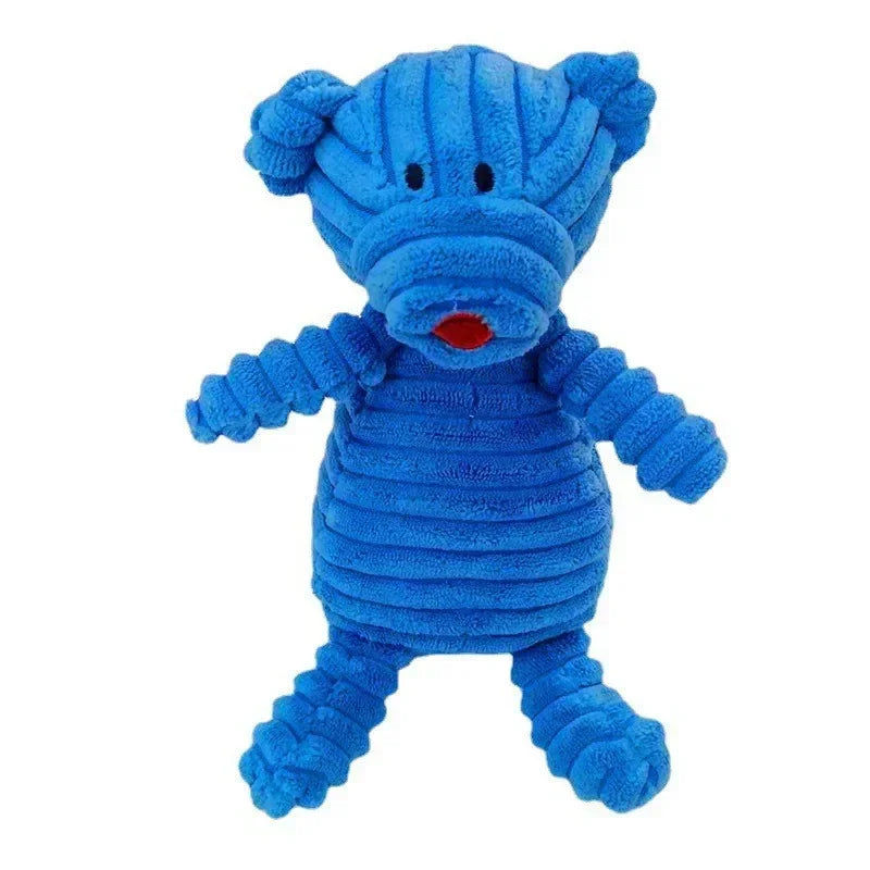 Corduroy Squeaky Plush Animal Dog Toy