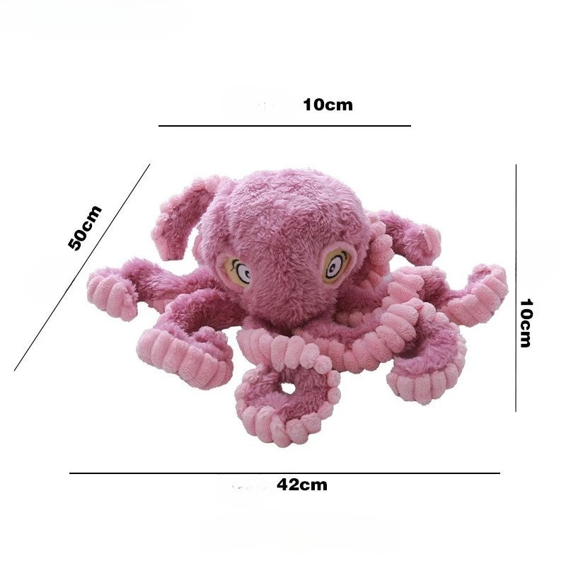 Octopus Buddy Plush Dog Toy — Bite-Resistant Interactive Toy for Small & Large Dogs