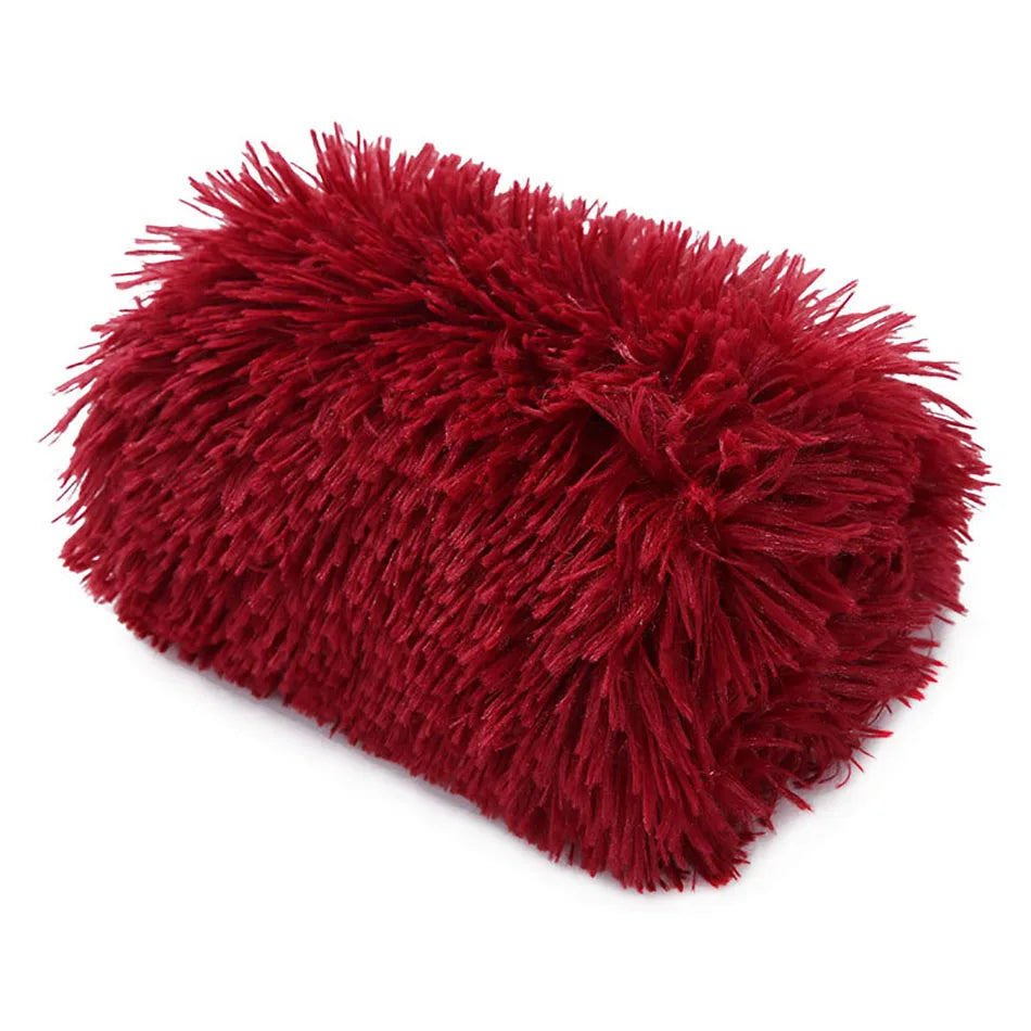 Fluffy Plush Pet Blanket & Bed Mat