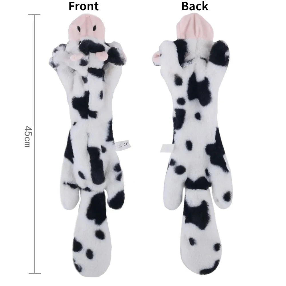 Flat No-Stuffing Squeaky Animal Dog Toy