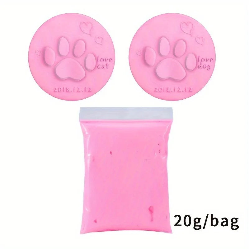 Pet Paw Print Keepsake Clay Kit