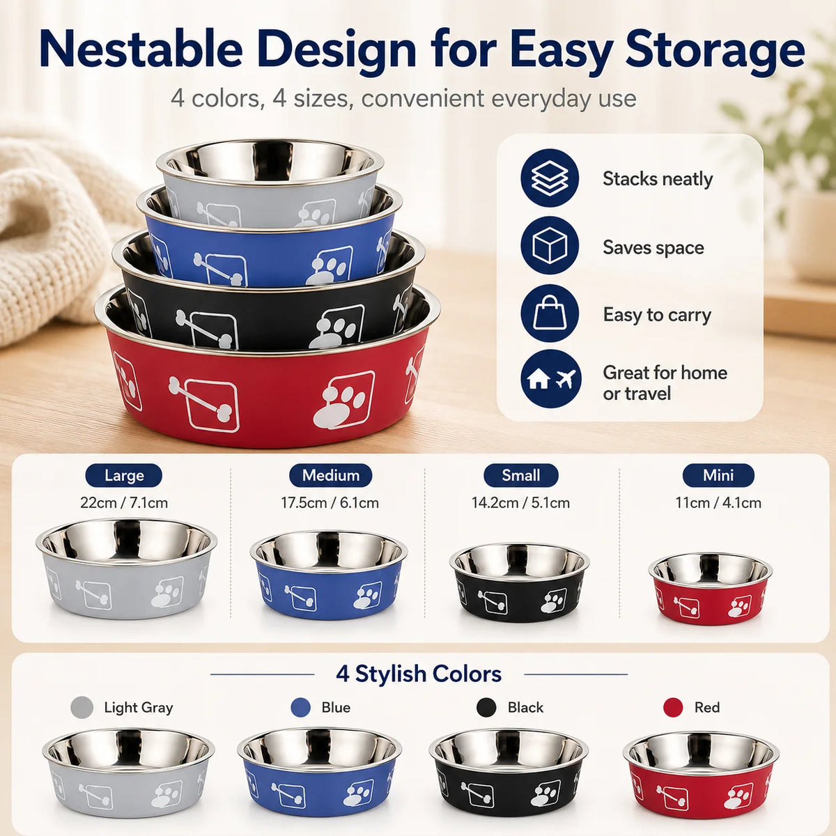 Stainless Steel Pet Feeding Bowl