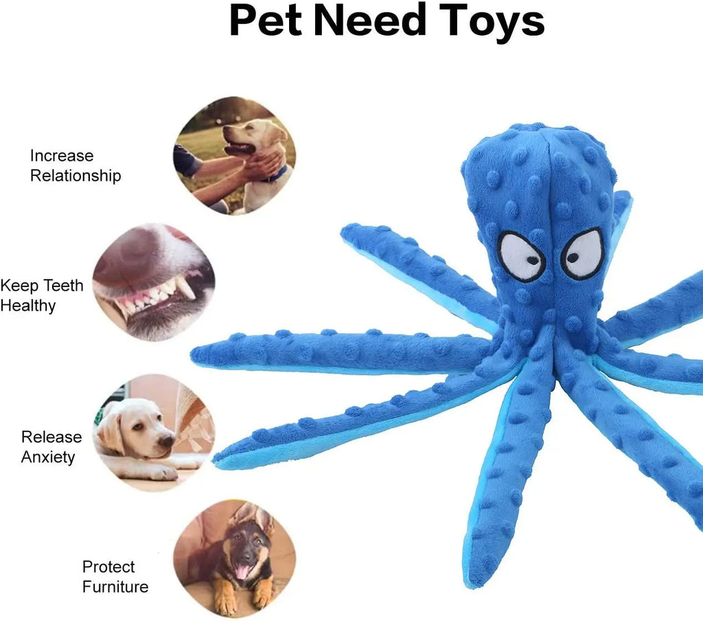 No-Stuff Squeaky Octopus Puzzle Toy