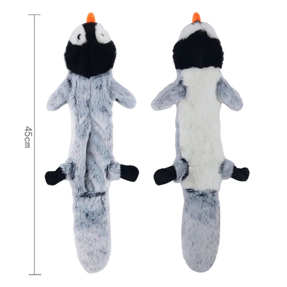 Flat No-Stuffing Squeaky Animal Dog Toy