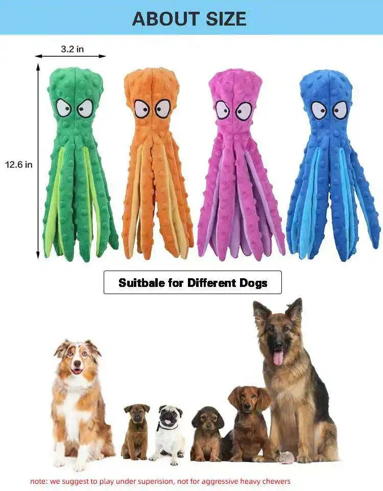 No-Stuff Squeaky Octopus Puzzle Toy