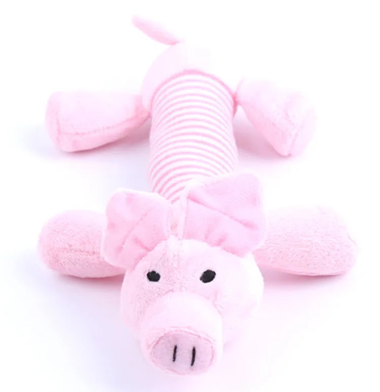 Flat No-Stuffing Squeaky Animal Dog Toy