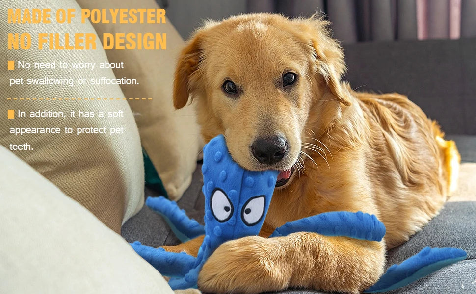 No-Stuff Squeaky Octopus Puzzle Toy