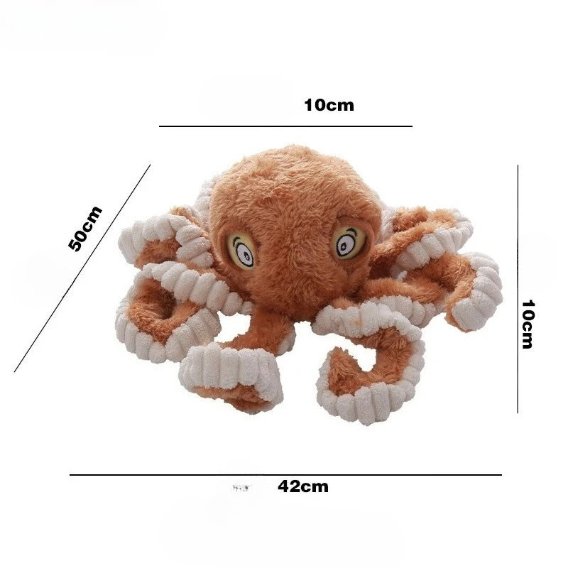 Octopus Buddy Plush Dog Toy — Bite-Resistant Interactive Toy for Small & Large Dogs