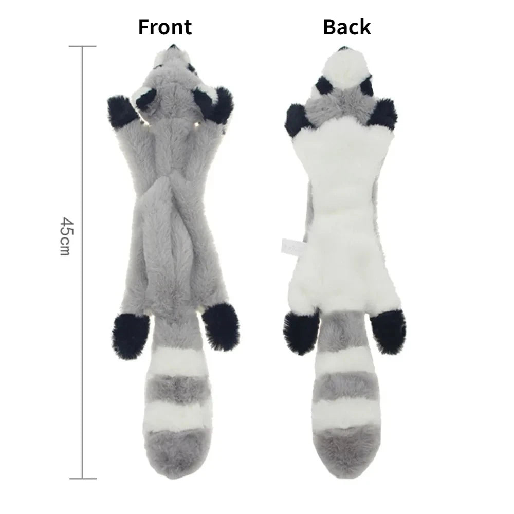 Flat No-Stuffing Squeaky Animal Dog Toy