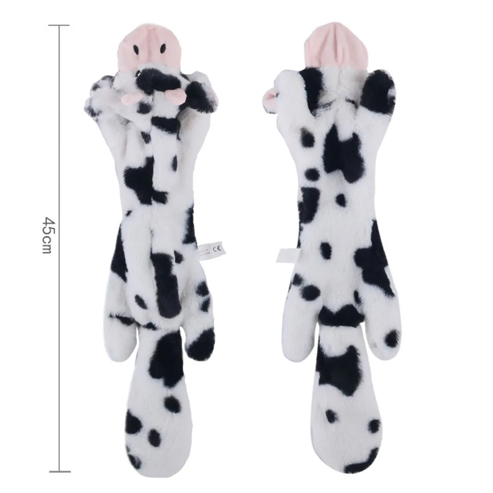 Flat No-Stuffing Squeaky Animal Dog Toy