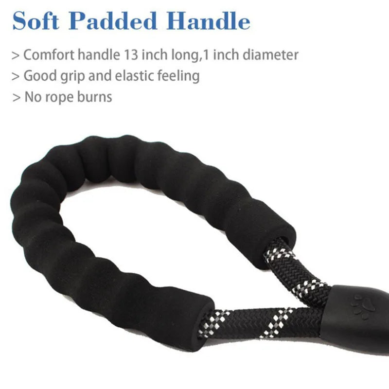 Reflective Dog Leash with Padded Handle