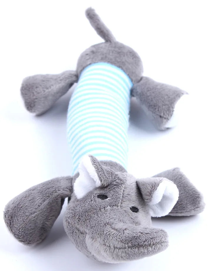 Flat No-Stuffing Squeaky Animal Dog Toy