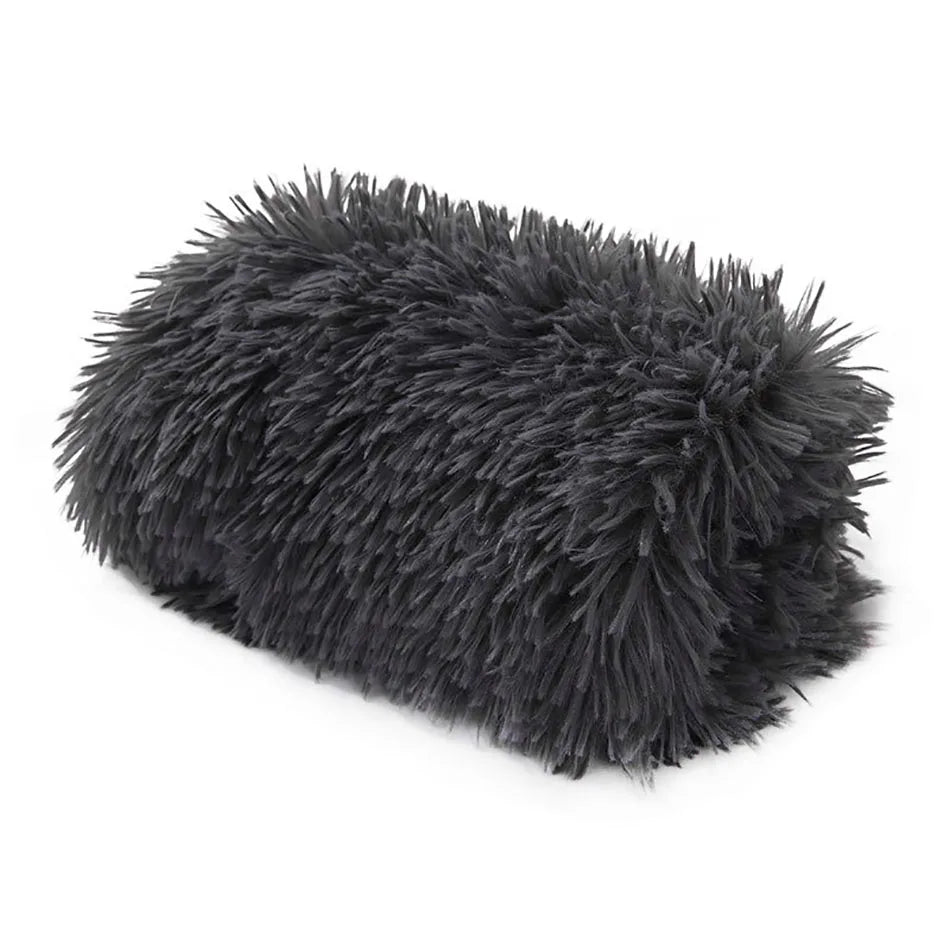 Fluffy Plush Pet Blanket & Bed Mat
