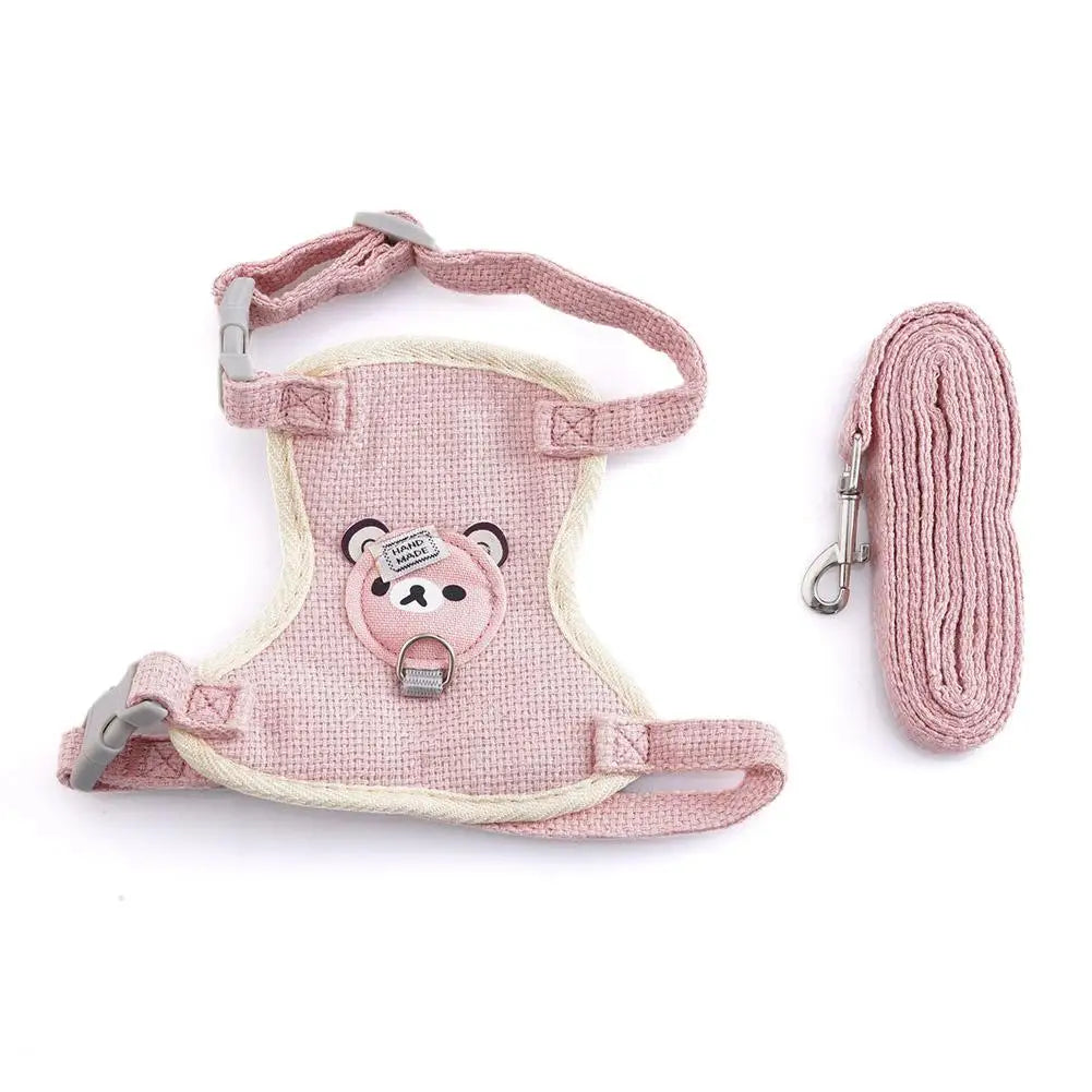 Teddy Bear Vest Harness & Leash Set for Small Dogs, Cats & Bunnies