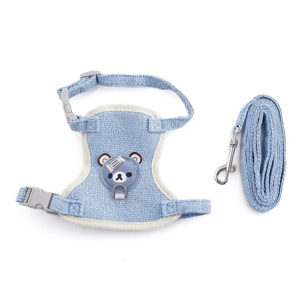 Teddy Bear Vest Harness & Leash Set for Small Dogs, Cats & Bunnies