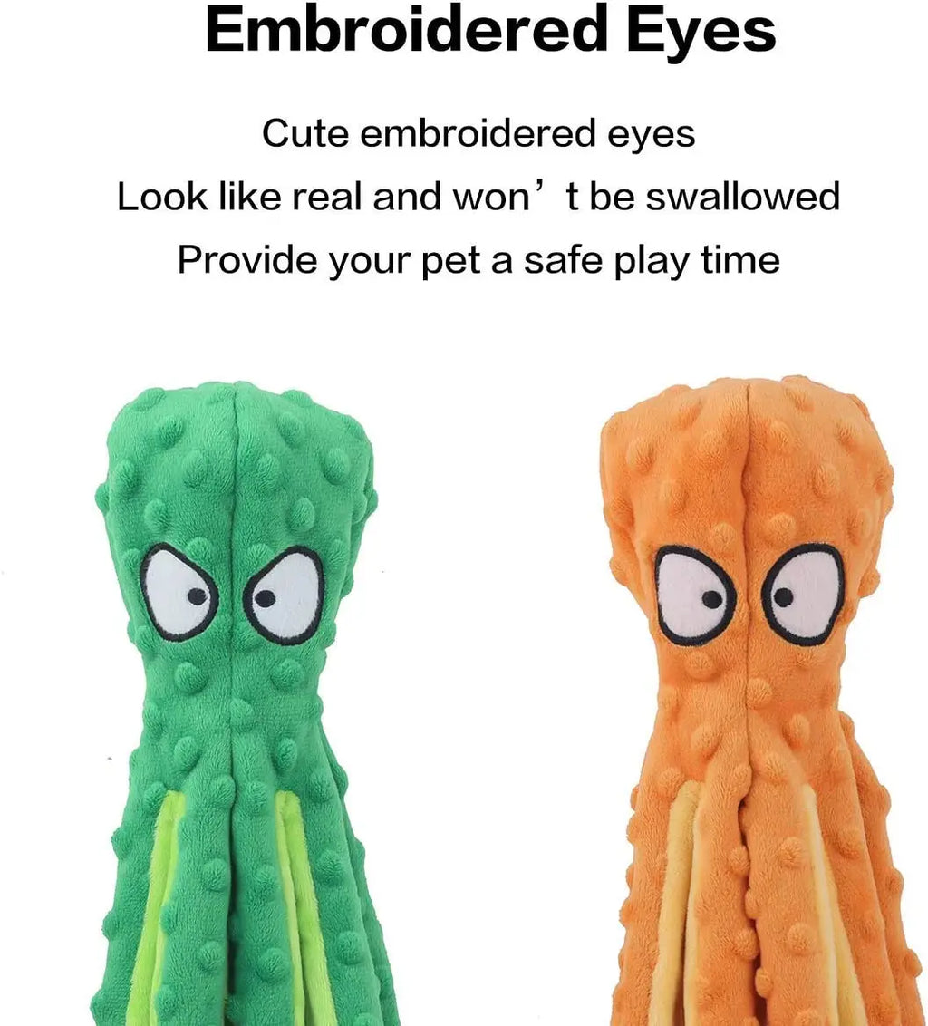 No-Stuff Squeaky Octopus Puzzle Toy