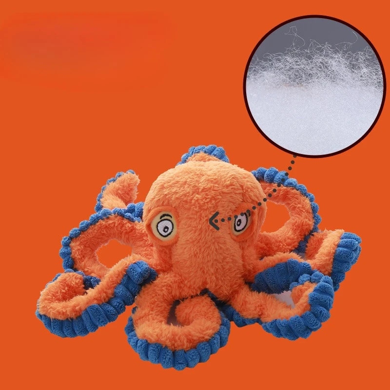 Octopus Buddy Plush Dog Toy — Bite-Resistant Interactive Toy for Small & Large Dogs