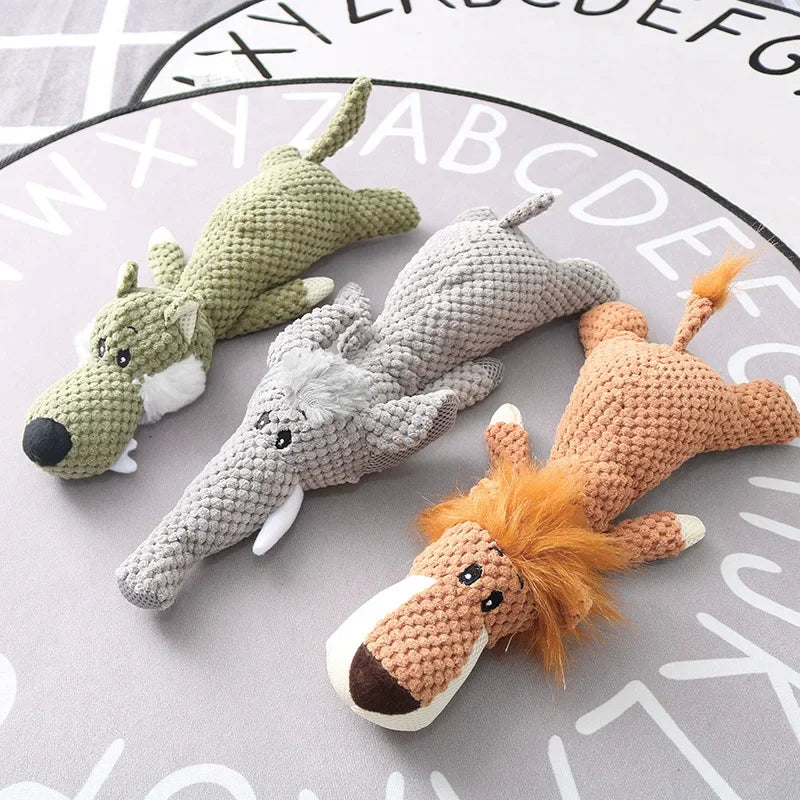 Plush Animal Squeaky Dog Toy