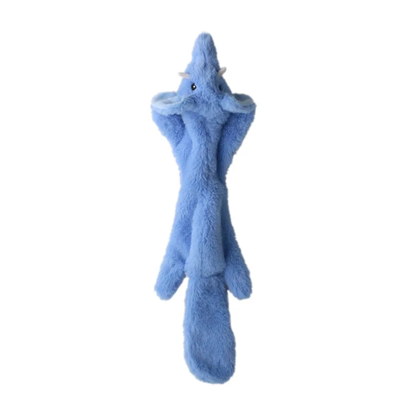 Flat No-Stuffing Squeaky Animal Dog Toy