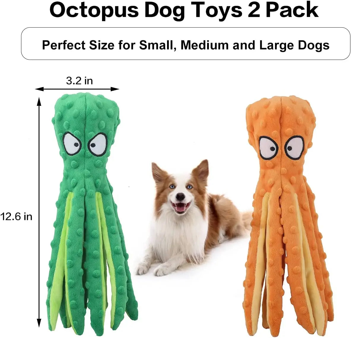 No-Stuff Squeaky Octopus Puzzle Toy