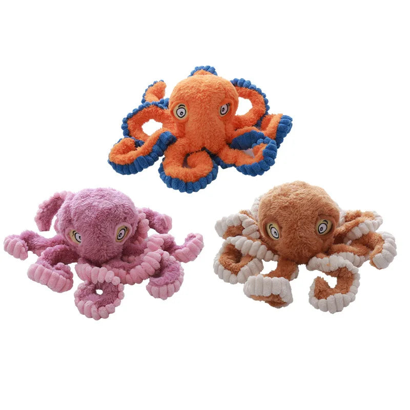Octopus Buddy Plush Dog Toy — Bite-Resistant Interactive Toy for Small & Large Dogs