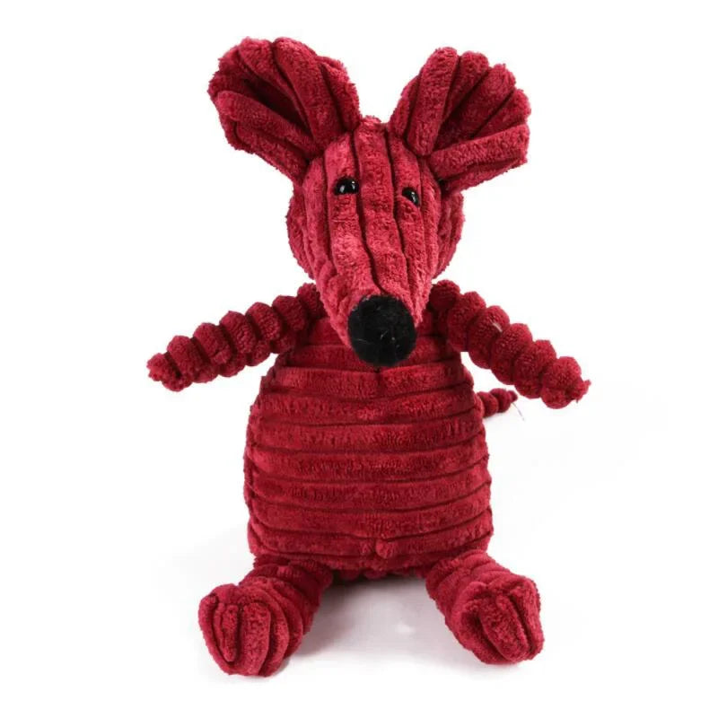 Corduroy Squeaky Plush Animal Dog Toy
