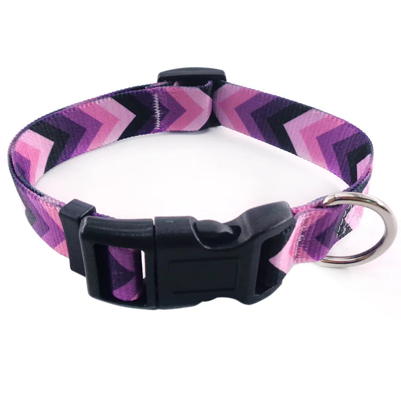 Boho Tribal & Floral Print Dog Collar