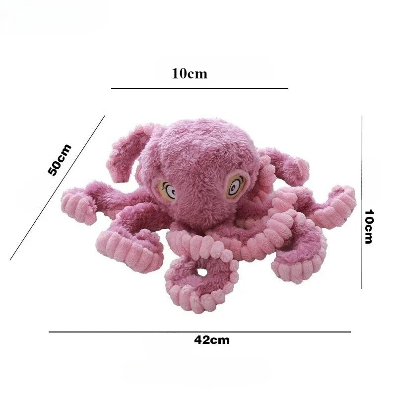 Octopus Buddy Plush Dog Toy — Bite-Resistant Interactive Toy for Small & Large Dogs
