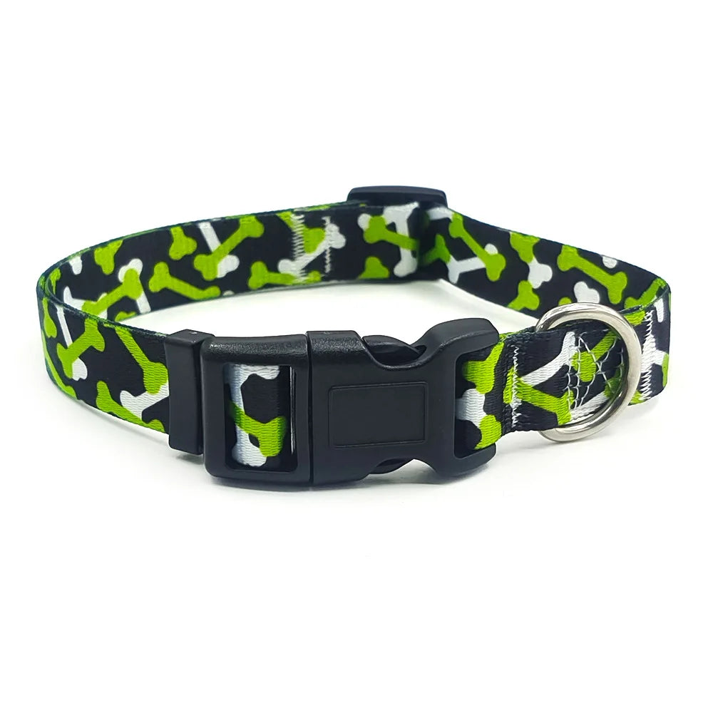 Boho Tribal & Floral Print Dog Collar