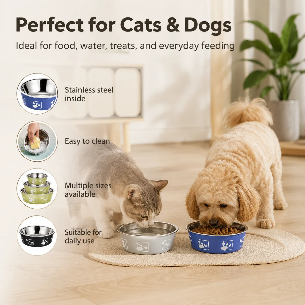 Stainless Steel Pet Feeding Bowl