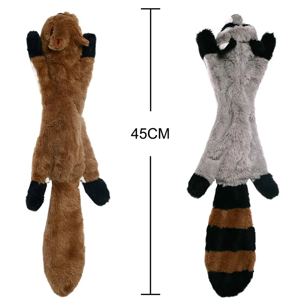 Flat No-Stuffing Squeaky Animal Dog Toy