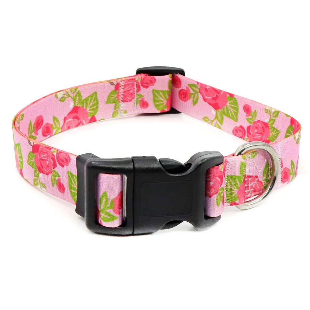 Boho Tribal & Floral Print Dog Collar