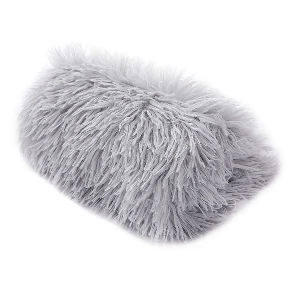 Fluffy Plush Pet Blanket & Bed Mat