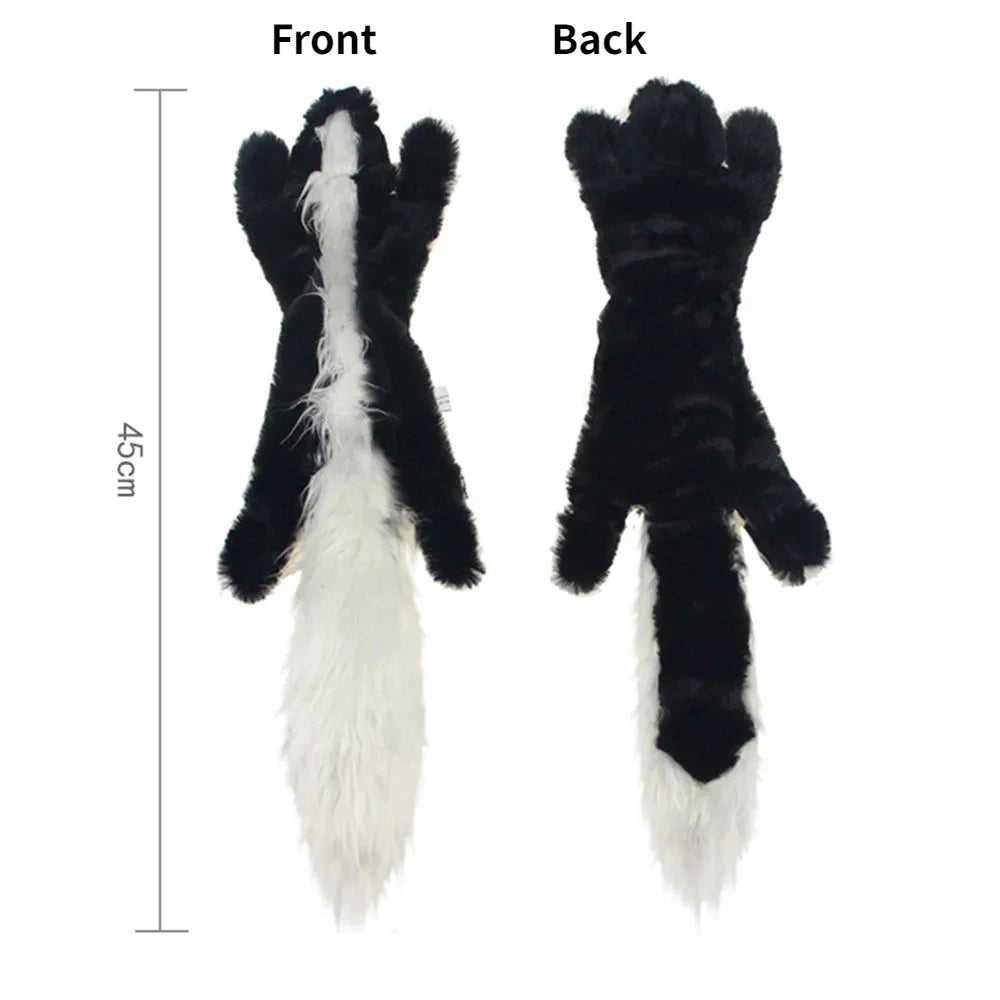 Flat No-Stuffing Squeaky Animal Dog Toy