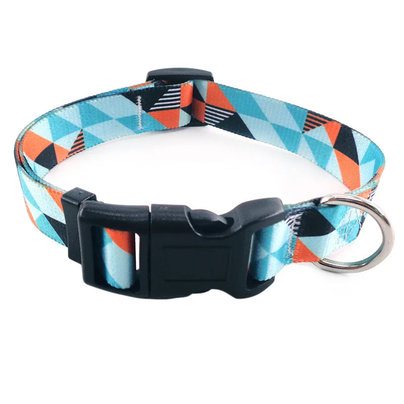 Boho Tribal & Floral Print Dog Collar