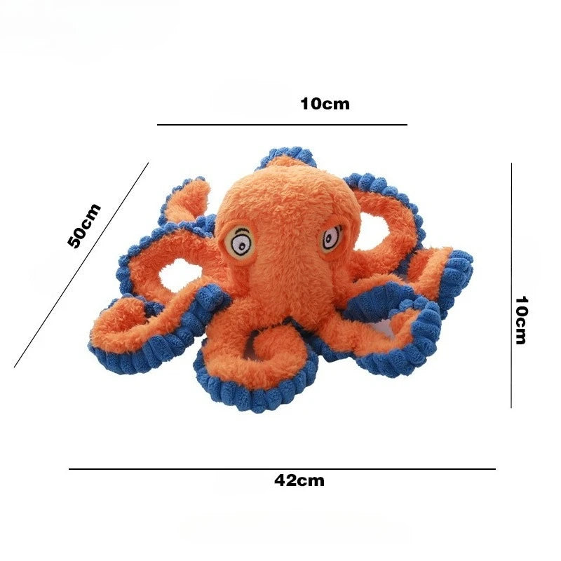 Octopus Buddy Plush Dog Toy — Bite-Resistant Interactive Toy for Small & Large Dogs