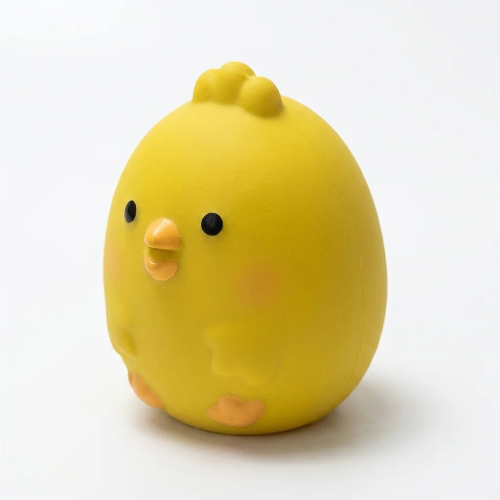 Chubby Yellow Chick Latex Squeaky Chew Toy
