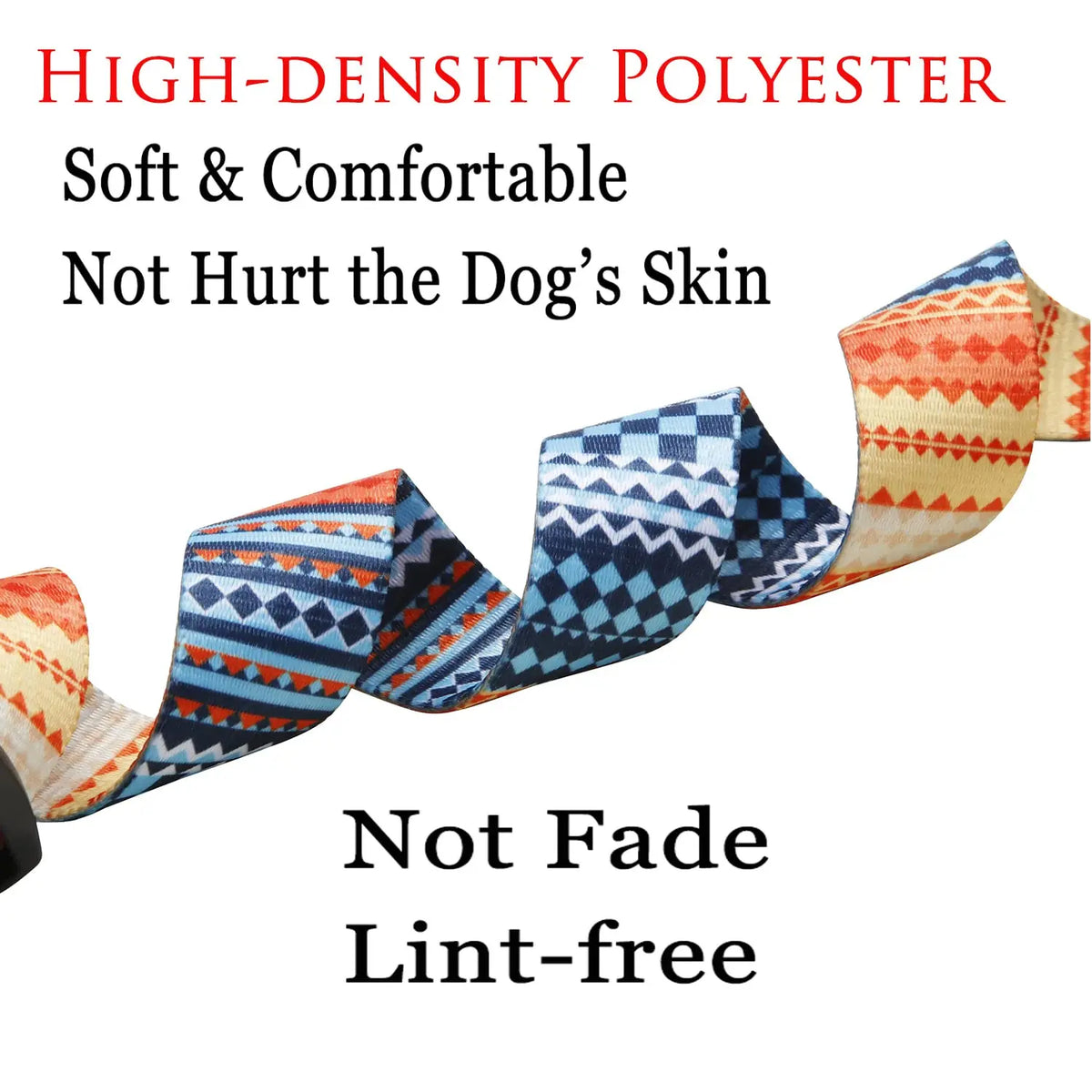 Boho Tribal & Floral Print Dog Collar