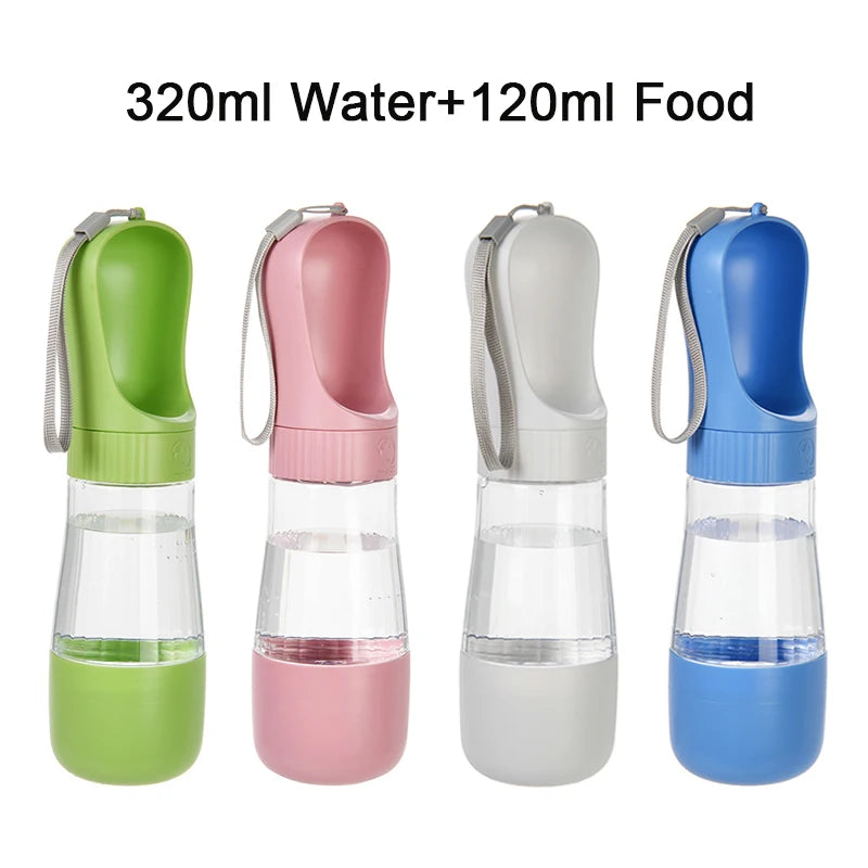 2-in-1 Portable Dog Water Bottle & Food Container