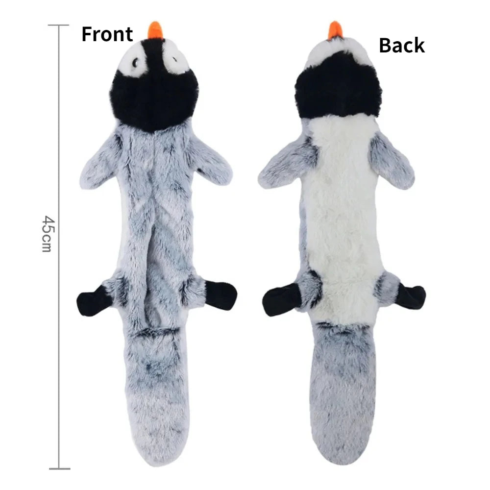 Flat No-Stuffing Squeaky Animal Dog Toy