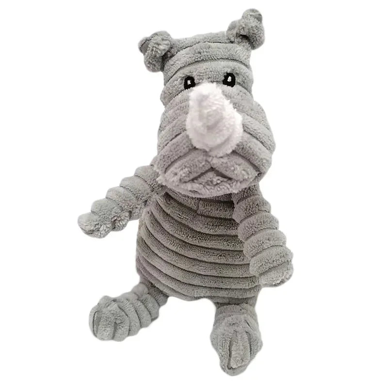Corduroy Squeaky Plush Animal Dog Toy