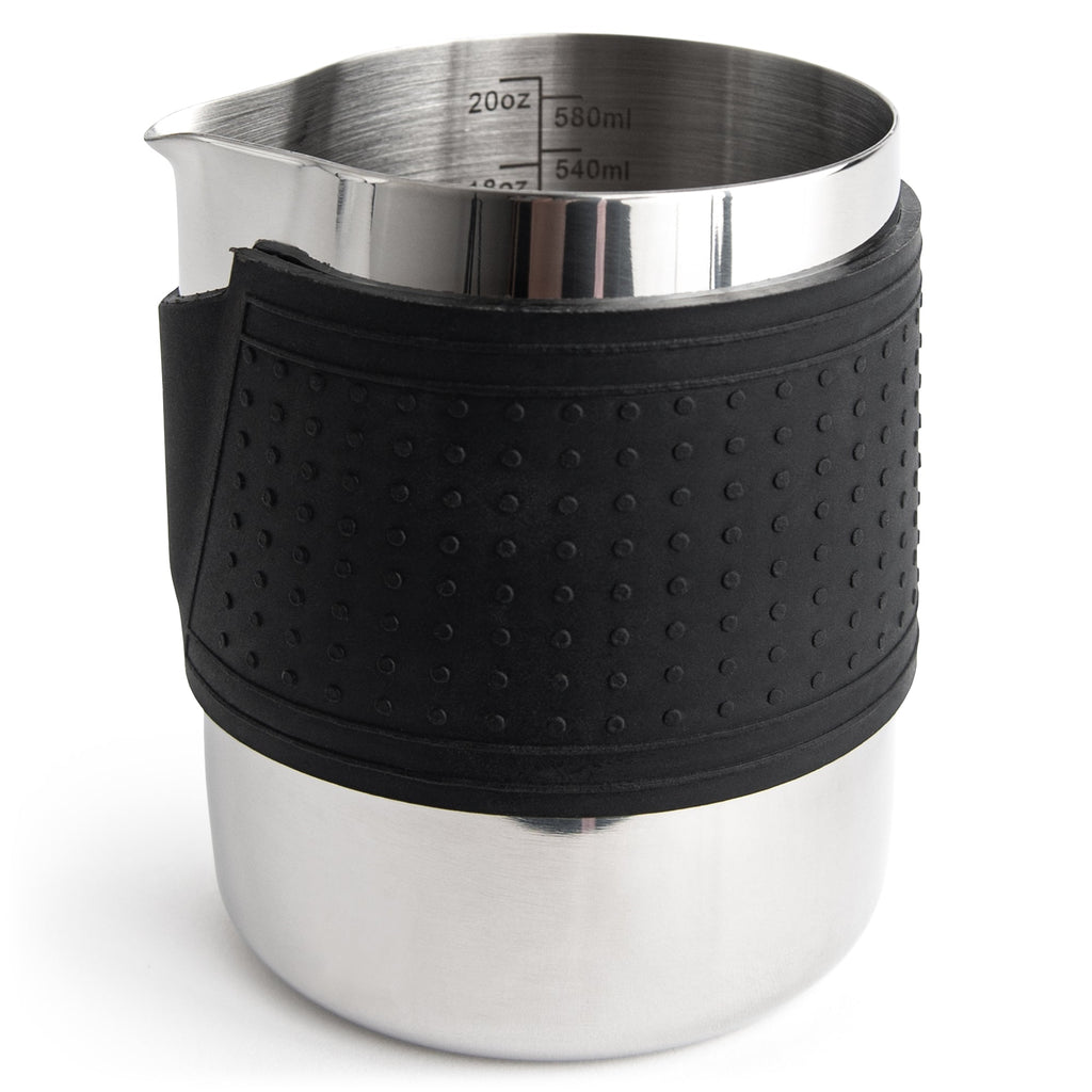 Stainless Steel Milk Frothing Pitcher with Silicone Grip – 20 oz (600 ml)
