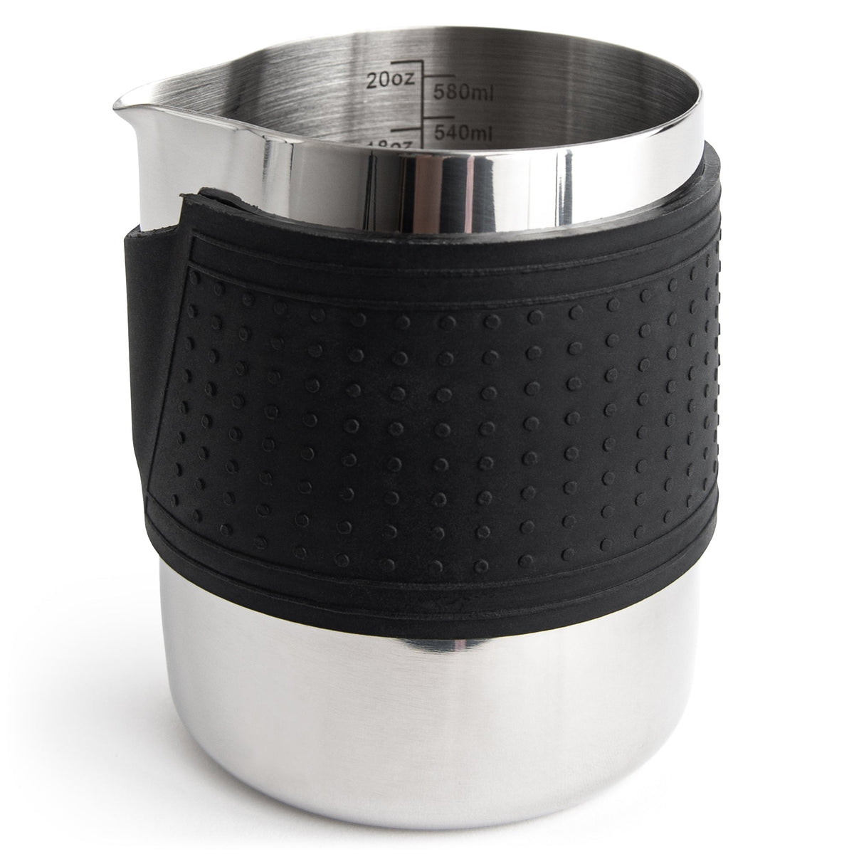 Stainless Steel Milk Frothing Pitcher with Silicone Grip – 20 oz (600 ml)