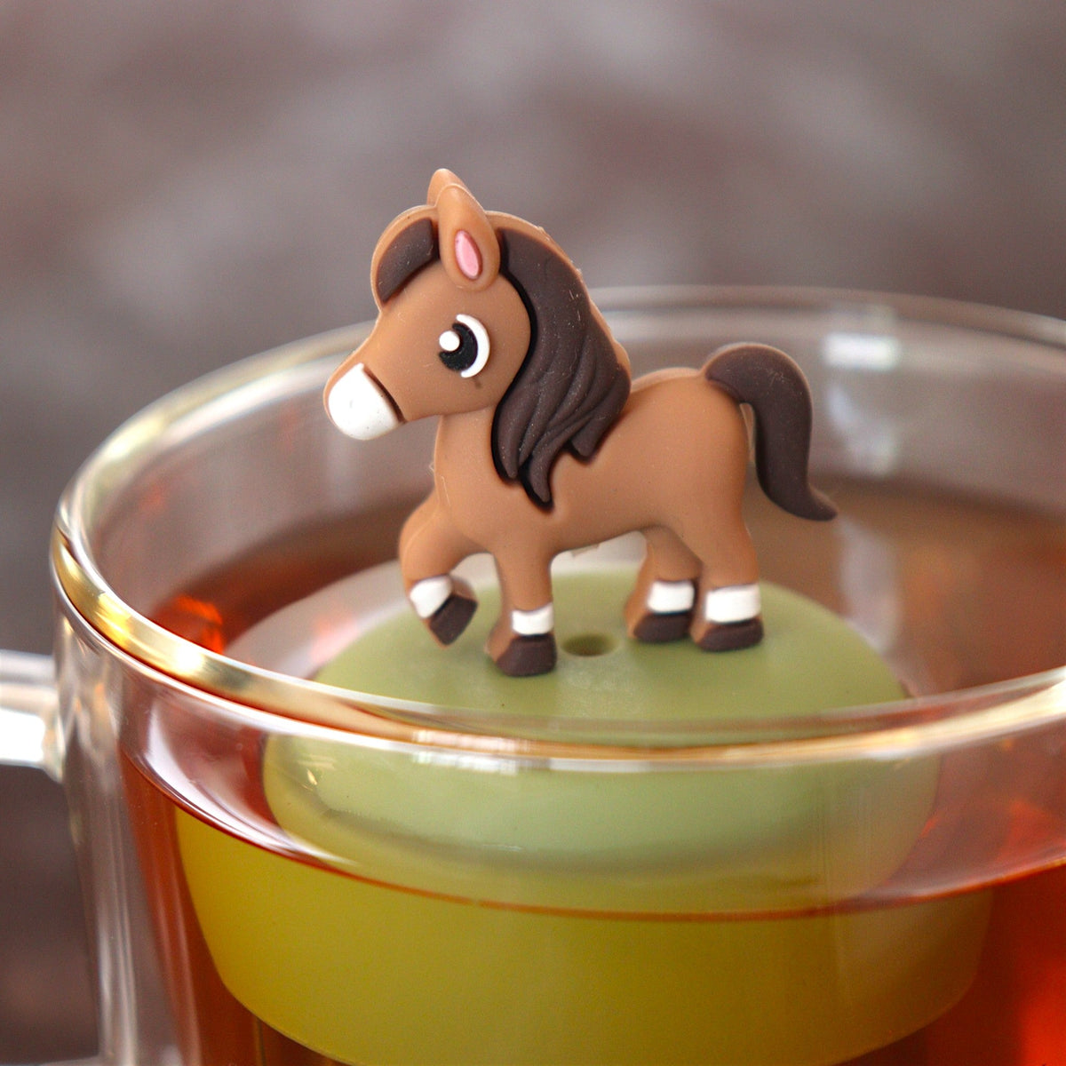 Floating Brown Horse Tea Infuser - Cute Tea Infuser for Loose Leaf Tea