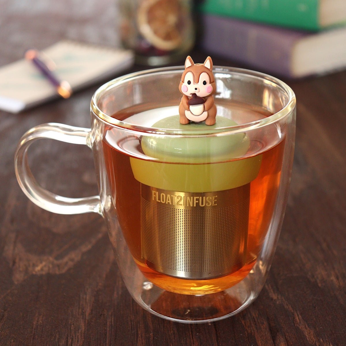 Floating Chipmunk Tea Infuser - Cute Tea Infuser for Loose Leaf Tea