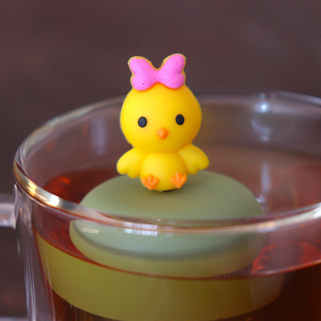 Floating Pink Bow Chick Tea Infuser - Cute Tea Infuser for Loose Tea