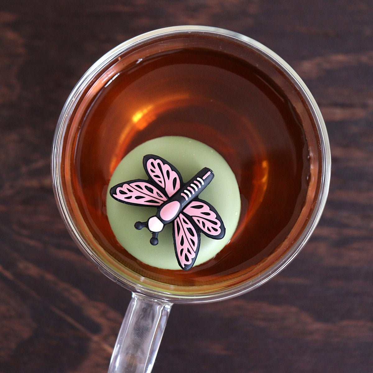 Floating Pink Dragonfly Tea Infuser - Cute Animal Tea Infuser for Loose Tea
