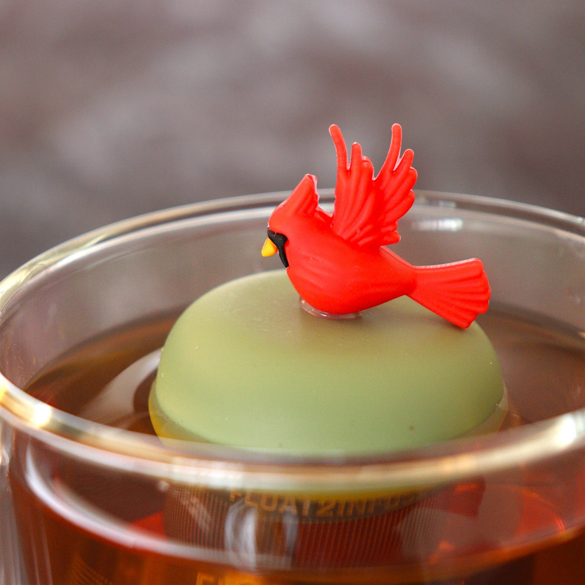 Floating Red Cardinal Tea Infuser