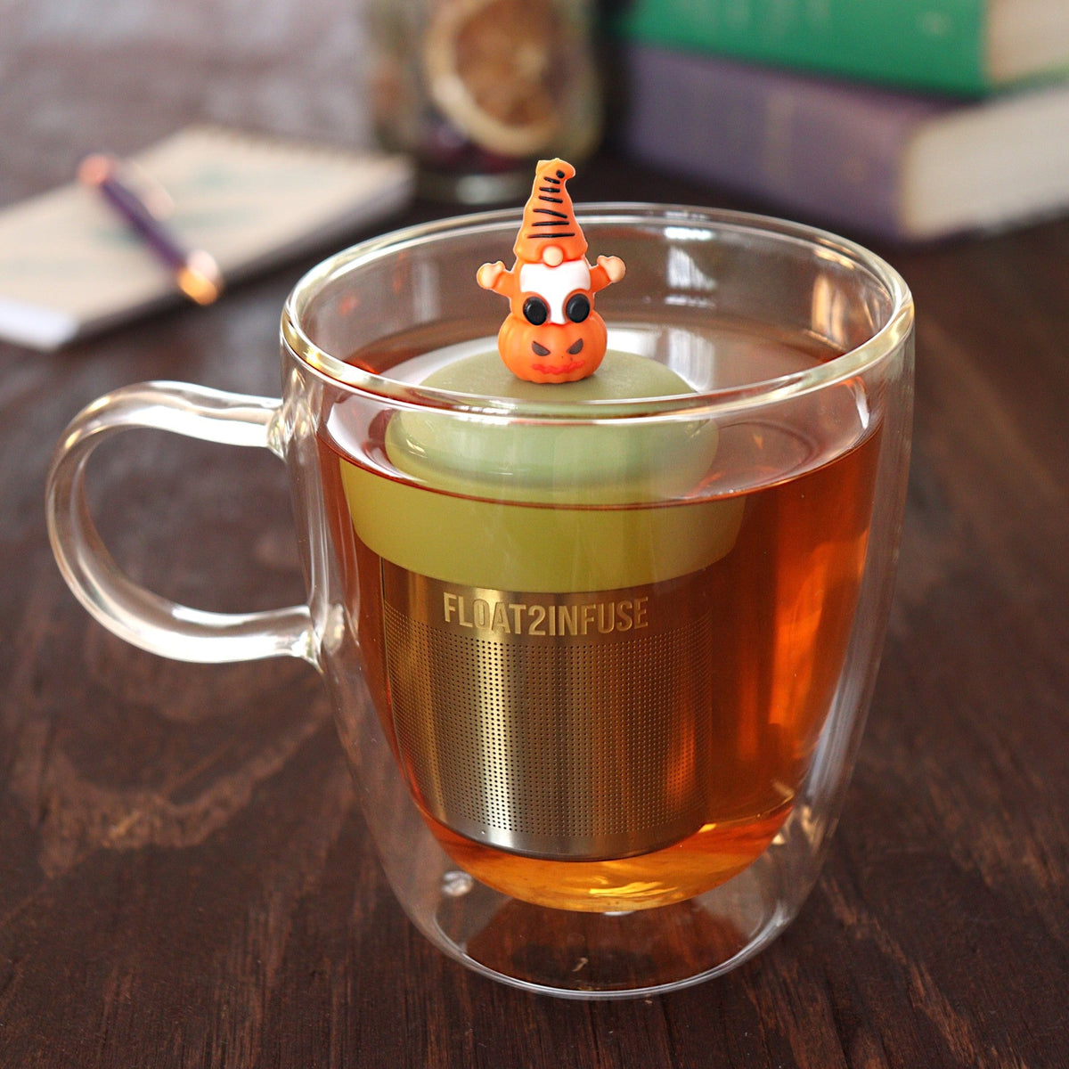 Floating Pumpkin Gnome Tea Infuser - Cute Tea Infuser for Loose Tea