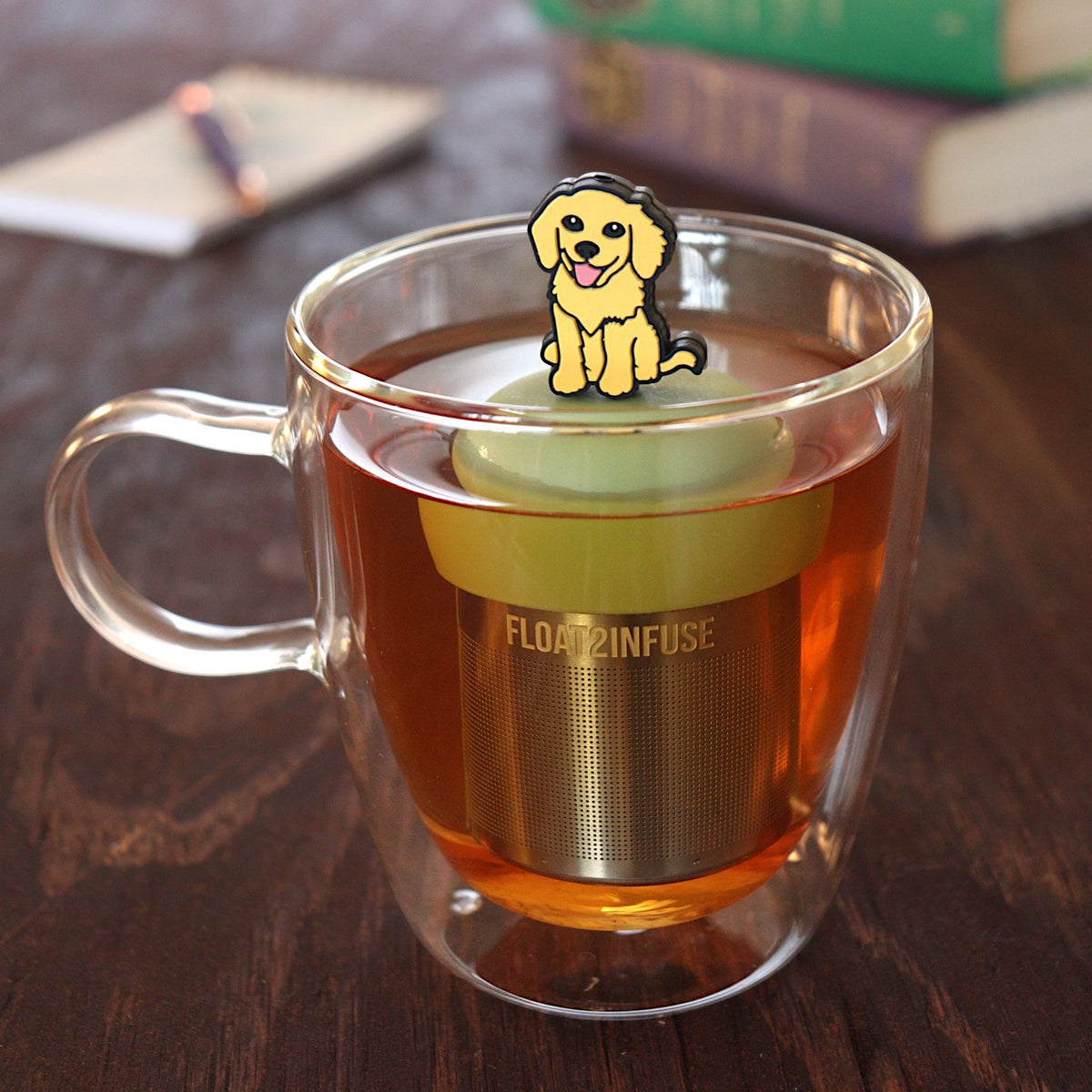 Floating Yellow Dog Tea Infuser - Cute Tea Infuser for Loose Leaf Tea